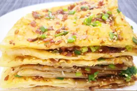 可以出摊的酱香饼配方，掌握好技巧，酥软又多层，减油版更健康图片