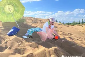 吐鲁番地表温度超80℃ “沙疗”打通你的“任督二脉”图片