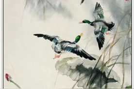 近现代著名画家王渔父四十幅经典花鸟绘画作品赏析图片