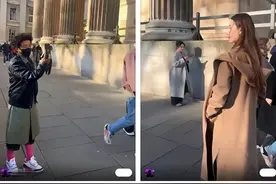 王宝强携女友冯清现身伦敦，身高差强烈，却不妨碍幸福感爆棚！图片