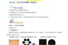 准初二暑假用：八年级（上册）物理1-4课知识点讲解及练习汇总图片