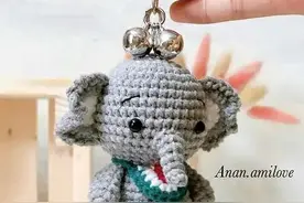 图解教程 | 钩针编织大象宝宝玩偶挂饰图片