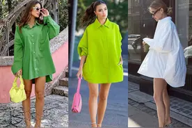 夏天里的“大号衬衫”，才是时髦精必备的单品呀，显高显瘦显腿长图片