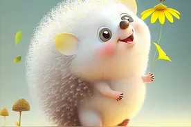 治愈系壁纸｜可爱呆萌的小刺猬，开心到跳起来了图片