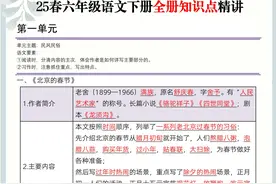 25春六年级下册语文：全册知识点精讲，每课重点+语文园地精华！图片