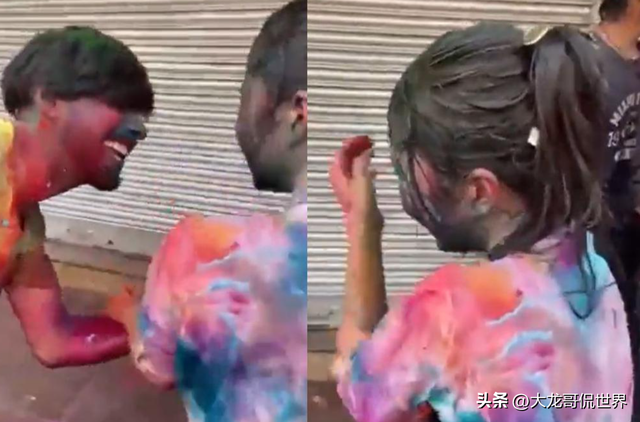 日本女游客印度街头遭多名男子骚扰