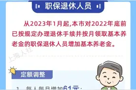 2023年本市退休人员和城乡居保人员涨养老金啦！图片