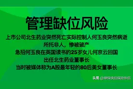 上市公司北生药业实际控制人何玉良突然病逝，所托非人，惨被破产图片
