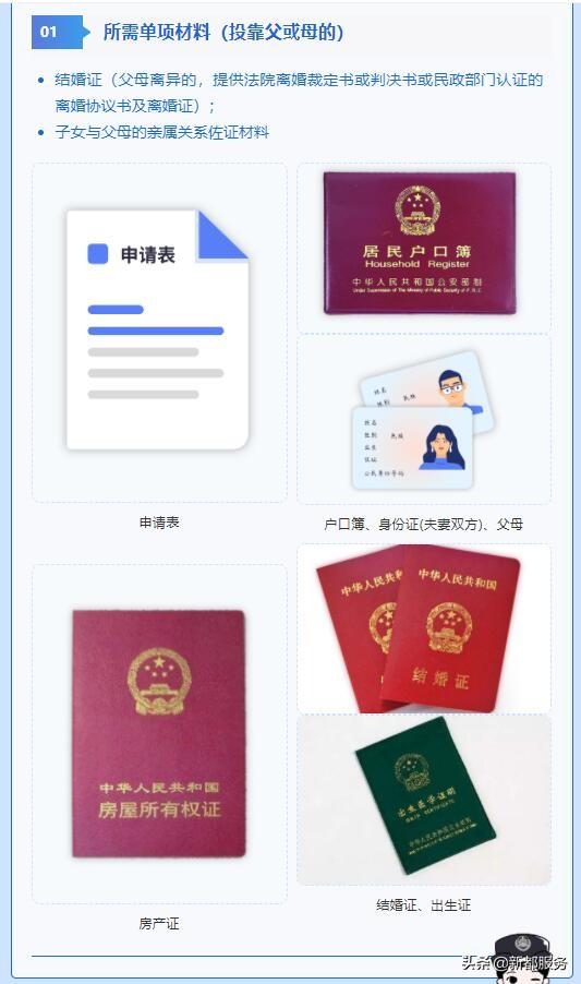 收藏！迁入成都市户籍的办事指南（一、投靠类）