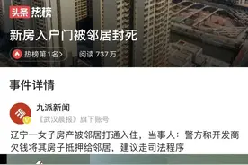 奇葩！辽宁一女子房产被邻居打通入驻.当事人:警方称开发商欠钱将其房子抵押给邻居,建议走司法程序图片