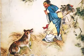 七十年代寓言故事《东郭先生和狼》彩色连环画作品欣赏图片