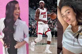 巴特勒命太硬，34岁大爆发！绯闻女友颜值高，NBA罕见黑白配图片