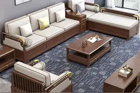 新中式沙发简单大方，结实耐用，让客厅更上档次图片
