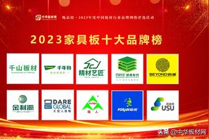 2023家具板十大品牌(甄品榜)图