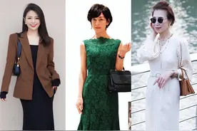 不管是30岁还是60岁，穿连衣裙得在这三处留白，上身才洋气又显瘦图片