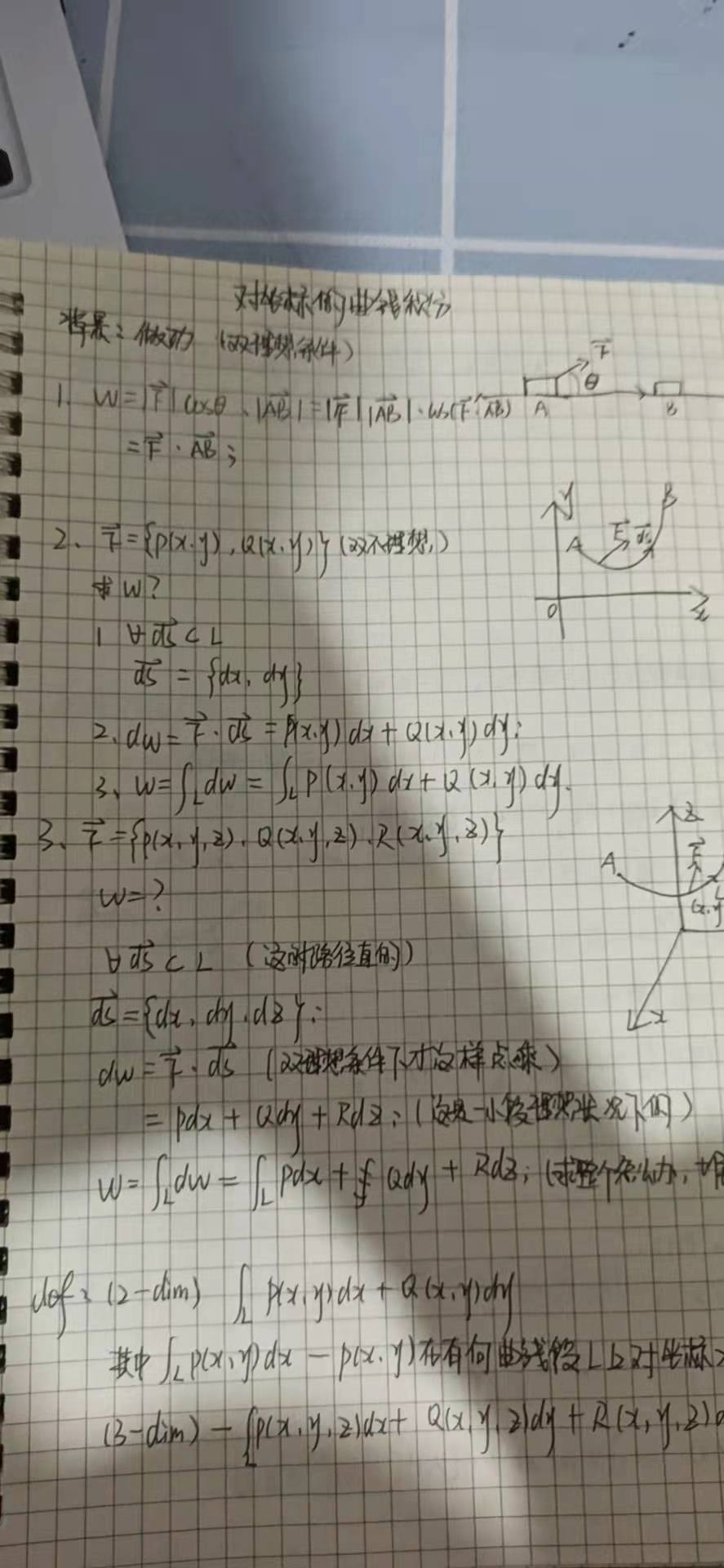 曲线积分与曲面面积插图5 曲线积分与曲面面积