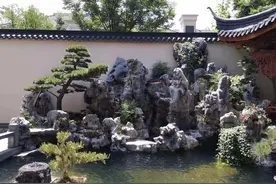 庭院鱼池景观这样设计，实在是太美了图片