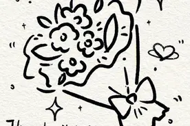 心心念很久的花束贺卡简笔画～💐 ​​​图片