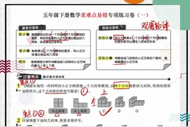 22新五年级下数学重难易错专项练习卷，附清单总结，预习考试均可图片