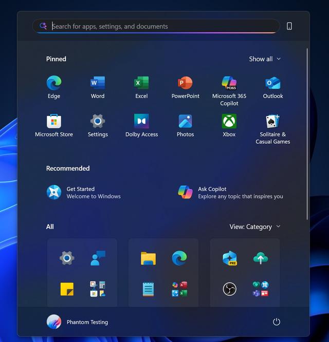 躲不过：微软Copilot“入侵”Win11开始菜单