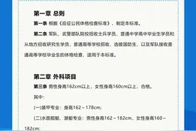 速看！军队院校招生体格检查标准来了图片