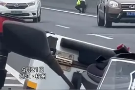 交警穿过车流救下一只小猫图片