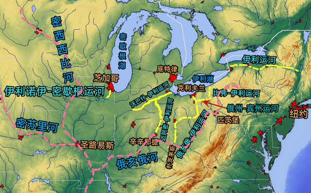 州以及宾夕法尼亚州等还在观望犹豫的,受伊利运河这一强心针的刺激,也