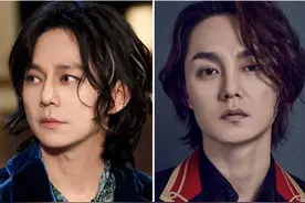 49岁何炅爆改花美男！长发狼尾灰美瞳，撞脸多位男星，网友乐坏了图片