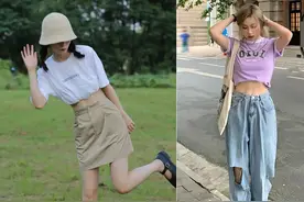 今年流行这样穿T恤：“不塞裤腰、长度不过胯”，显高显瘦又时髦图片