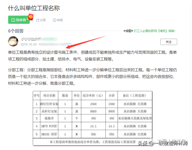 这次理解与记住《什么是单位工程》