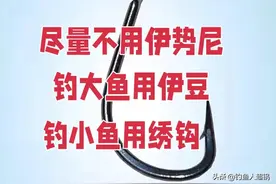 手竿野钓：尽量不用伊势尼鱼钩，钓小鱼用袖钩，钓大鱼尽量用伊豆图片