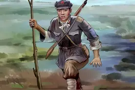 13岁小红军过草地时，因尿急去方便，回来却发现茫茫草地空无一人图片