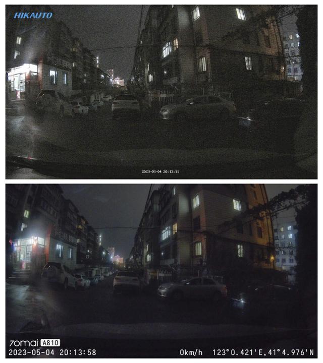 4K行车记录仪对比，70迈A810与海康威视C8，夜视成了分水岭