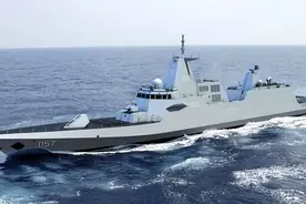 英媒：中国057远洋导弹护卫舰横空出世，搭载电磁等离子隐身技术图片