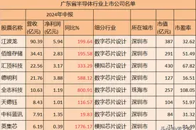31家广东半导体上市公司名单：数字芯片设计14家，模拟芯片8家图片