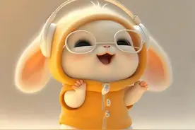 眼镜萌兔，萌翻了哦图片