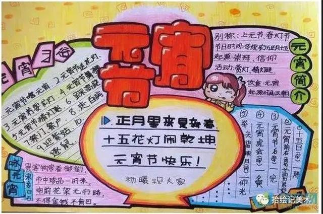 元宵节的手抄报➕元宵文完整版手抄报42张，走过路过不要错过