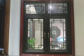 断桥铝中式仿古门窗图片