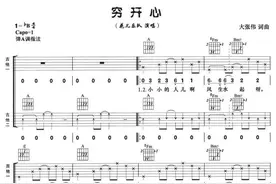 花儿乐队《穷开心》吉他谱图片