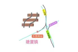 广东东莞市5座主要火车站的途经线路与站点位置图片