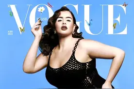 220斤大码超模新大片封神！裙子满是破洞一般人哪敢穿，美貌绝了图片