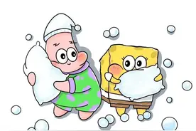 海绵宝宝和派大星的爱心简笔画图片