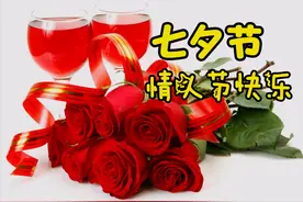 一花一祝福，七夕情人节，鲜花表爱意，五颜六色花，万紫千红情图片