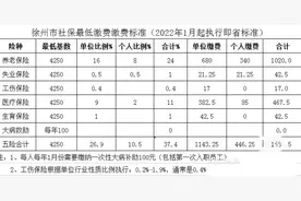 江苏省职工社保最低缴费基数明细图片