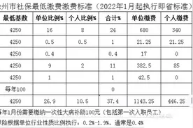 江苏省职工社保最低缴费基数明细图片