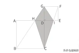 小学五年级数学必考图形题，求阴影部分面积，分享一题多解图片