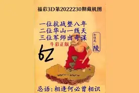 福彩3D第2022230期藏机图解析图片