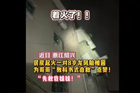 家中起火8岁哥哥哭着喊先救妹妹图片