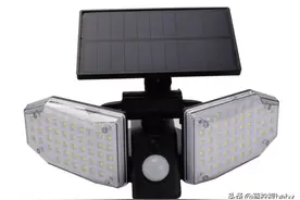 分享太阳能壁灯led双头庭院灯家用人体感应灯户外防水两头路灯图片