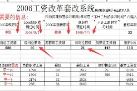 输入3个时间、两个职称就可自动套出薪级图片
